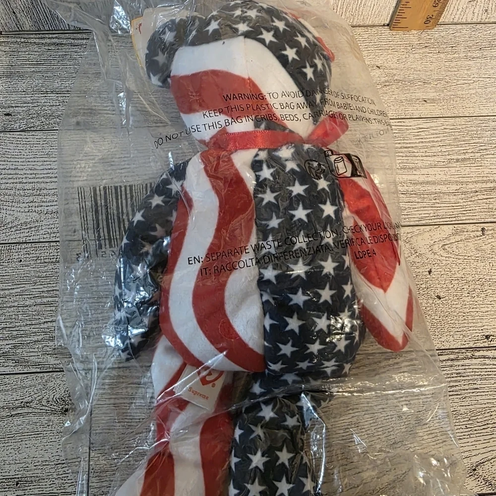 Ty Supreme Stars and Stripes Teddy Bear